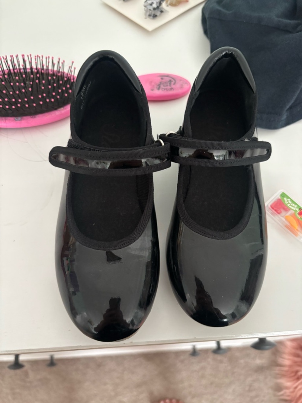 Girls' Black Patent Tap Shoes